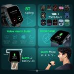 Noise Ultra 3 Luminary with India's 1st Ever Personalised Notification Alerts (Lumilert), 1.96" AMOLED Display, Premium Metallic Dial, Send Upto 5 Emojis (Lumiping), Health Suite (Jet Black) - Image 7