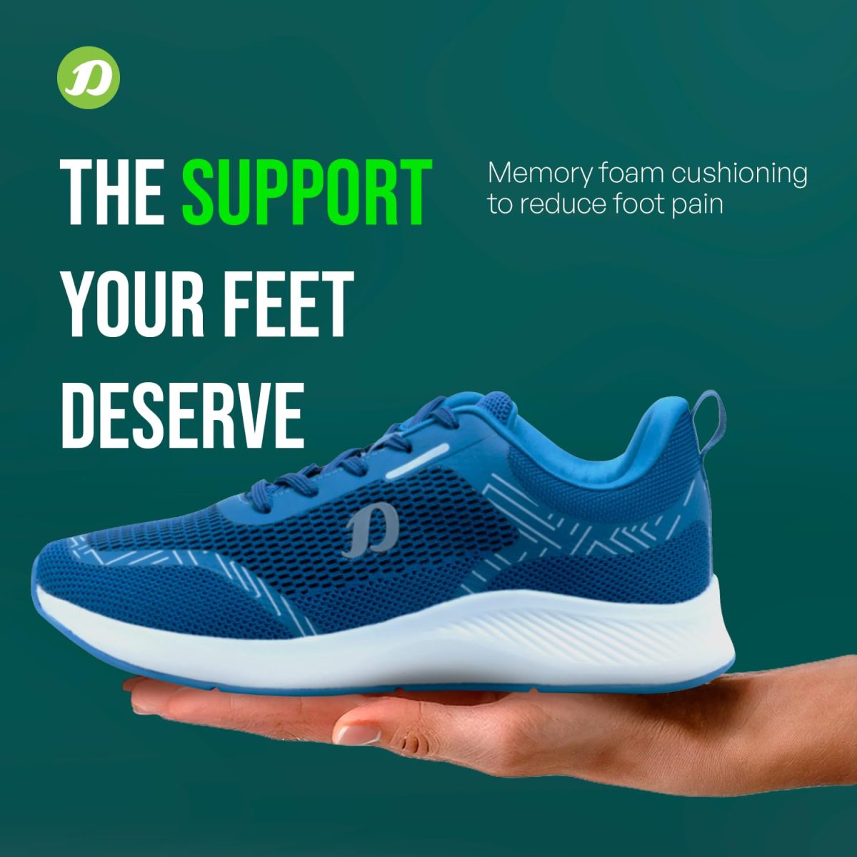 DOCTOR EXTRA SOFT Mens Running Shoe with Memory Foam Insole & Ultrasoft Outsole|Sports,Gym,Training,Walking,Jogging,Casual,Athletics|Lightweight|Comfortable|Slipon Sneaker Lace-Up Gents Boys D-2010 - Image 3