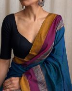 DEVIKA TEXTILES AVANI Border Narayanpeth Pure Handloom Cotton Sarees with Running Blouse Piece For Womens - Image 2