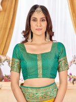 Mehrang Women's Pure Kanjivaram Silk Saree Banarasi Silk Wedding Sarees for Women with Blouse Piece - Image 7