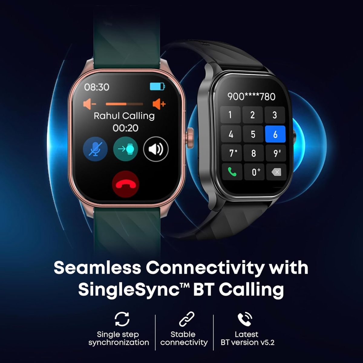 Fastrack Limitless FS2 Pro Smartwatch|1.96" Super AMOLED Arched Display with Functional Crown and Resolution of 410X502|Singlesync BT Calling|Nitrofast Charging|110+ Sports Modes|200+ Watchfaces,Teal - Image 3