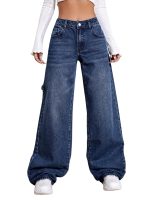 GRECIILOOKS Women's Regular Fit High Rise Pant Baggy High Waist | Bell Bottom Jeans