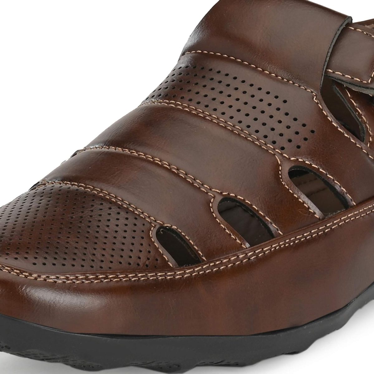Centrino Men's Fisherman Sandals with Cushioned Insocks, Hook & Loop Strap, Trendy and Sporty Design, Premium Upper, Closed Sandal - For Spring Summer Travelling, Walking (2340) - Image 7