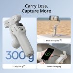 DJI Osmo Mobile 7 Gimbal Stabilizer for iPhone, Android, Built-in Tripod, Ultra-Light, 3-Axis Phone Gimbal,Activetrack 7.0,One-Tap Edit,Phone Charging Vlogging Stabilizer YouTube Video, White - Image 6