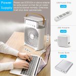 GVB ENTERPRISE Portable Air Conditioner Fan, Mini Evaporative Air Cooler with 7 Colors LED Light, 1/2/3 H Timer, 3 Wind Speeds and 3 Spray Modes for Office, Home, Dorm, Travel - Image 5