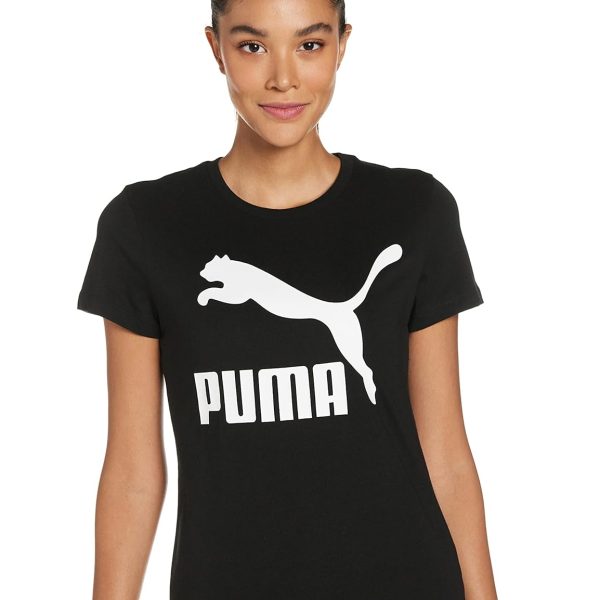 Puma Women Cotton Classic Logo Regular Fit T-Shirt