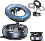 LiCB 360° Vaccum Magnetic Phones Holder, Magnetic Car Phone Mount, Hands-Free Suction Cup Phones Holder for Car/Gym/Mirror/Shower, Car Mount Compatible with All Mobile