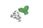 Lauris Men's and Women's Replaceable Changeable Running Spikes Nails for Having 6 mm Thread and Length for Athletics Track and Field Shoes (Silver, Standard Silver) Pack of 15