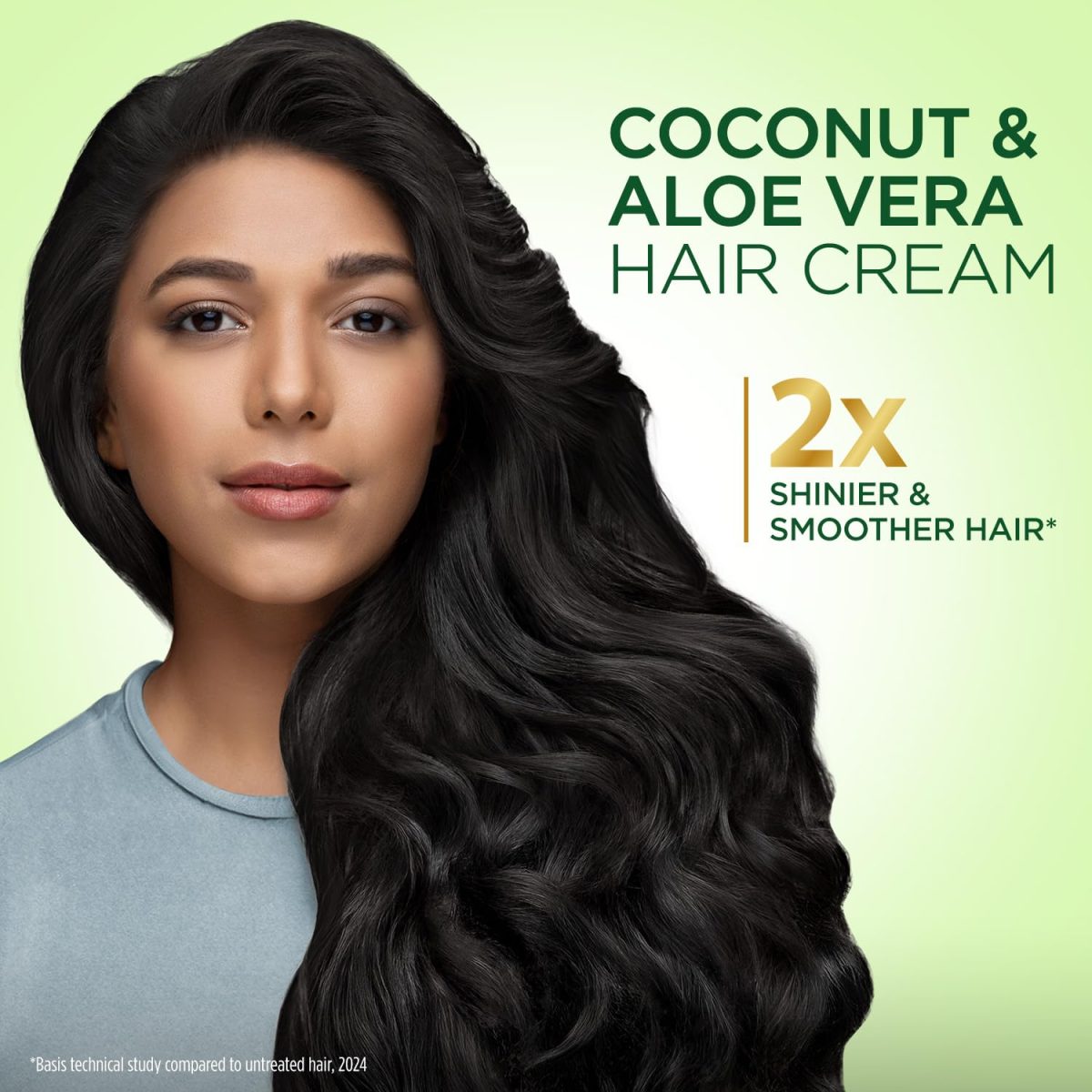 Parachute Advansed Coconut & Aloe Vera Hair Cream 210ml | Nourishes and Hydrates Hair | 2X Shiner, Smoother, Softer Hair | Leave-in Hair Cream | Pre-Wash Hair Cream | For Men & Women - Image 2