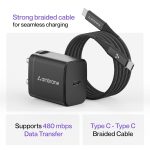 Ambrane 25W Mobile Charger Adapter Charging Cable | Fast Charging for Samsung Smartphones, iPhone 15/14/13/12/11/X & Pro Series & Other Type-C Devices (Charge 25, Black) - Image 5