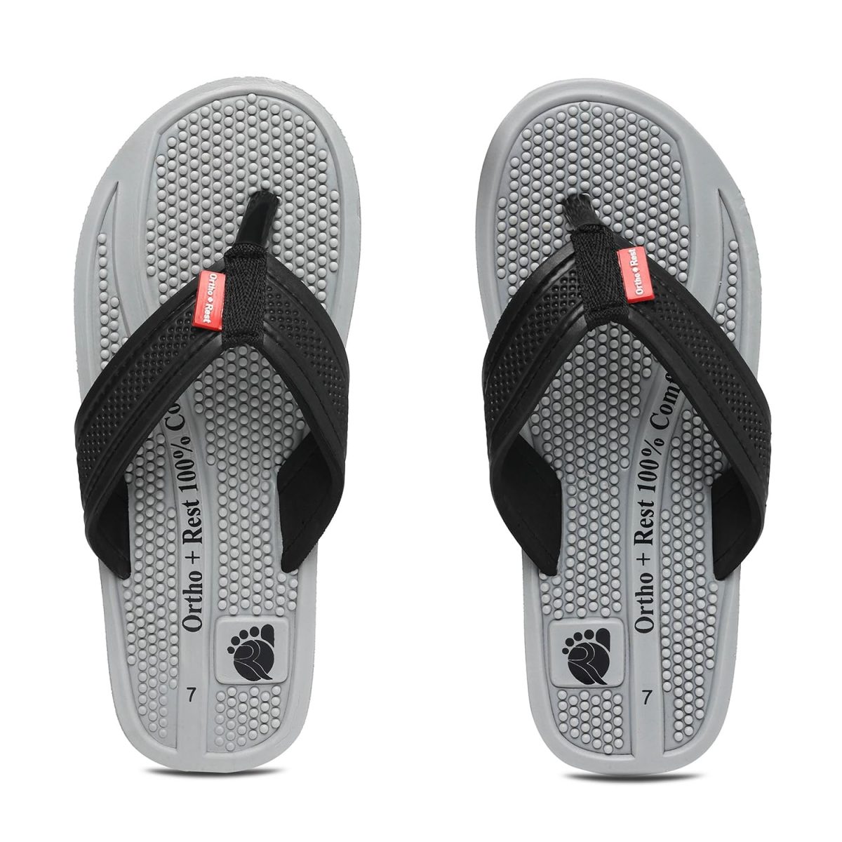 Ortho + Rest Doctor Orthopedic Slippers for Men | Anti-Skid Flip Flops with Acupressure Massage Footbed | Extra Soft and Comfortable Doctor-Recommended Chappal for Pain Relief - Image 3
