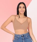 Clothonics Womens Non-Padded Non-Wired Seamless Double Layered T-Shirt Bra - Pack of 3 - Image 8