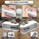 Azaria Portable Mini Sealing Machine, Handheld Packet Sealer, portable sealing machine, packet sealer for Food, Snacks, Chips, Fresh Storage, Plastic Bags Sealing Machine, 1 YEAR Warranty - Image 3