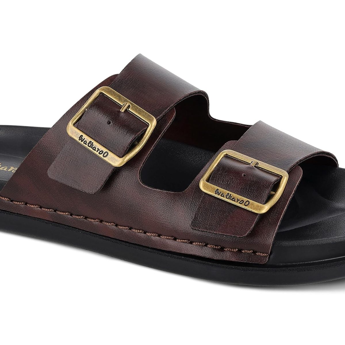 WALKAROO PLUS Bounceez Men's Fashion Sandal with Cushion Insole, Arch Support, Toe Seperator and Dual Buckle Straps for Casual Footwear - WE1337 - Image 7