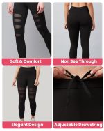 BLINKIN Women's Purple Skinny Athletic Leggings - Mid Rise, Slim Fit, Breathable, Yoga & Fitness - Women's Active Wear, Sports Pants - Image 4