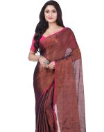 dB DESH BIDESH Women`s Bengal MayurKonthi Color Changer Tissue Pure Handloom Cotton Saree With Blouse Piece