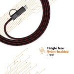 amazon basics 2-in-1 Type-C and Micro USB Braided Cable | 3A/18W Fast Charging & 480 Mbps Data Transfer | 1.2m, Tangle Free Cable - Image 5