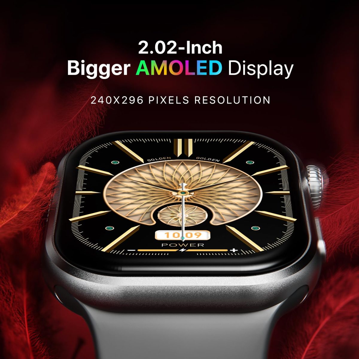 Fire-Boltt Brillia Smart Watch with 51.3mm (2.02 inch) AMOLED Display, Bluetooth Calling, SpO2, Heart Rate Monitoring, 120+ Sports Modes (Brillia, Dark Grey) - Image 4