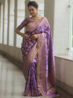 SGF11 Women's Kanjivaram Pure Soft Silk Saree With Blouse Piece - Image 6