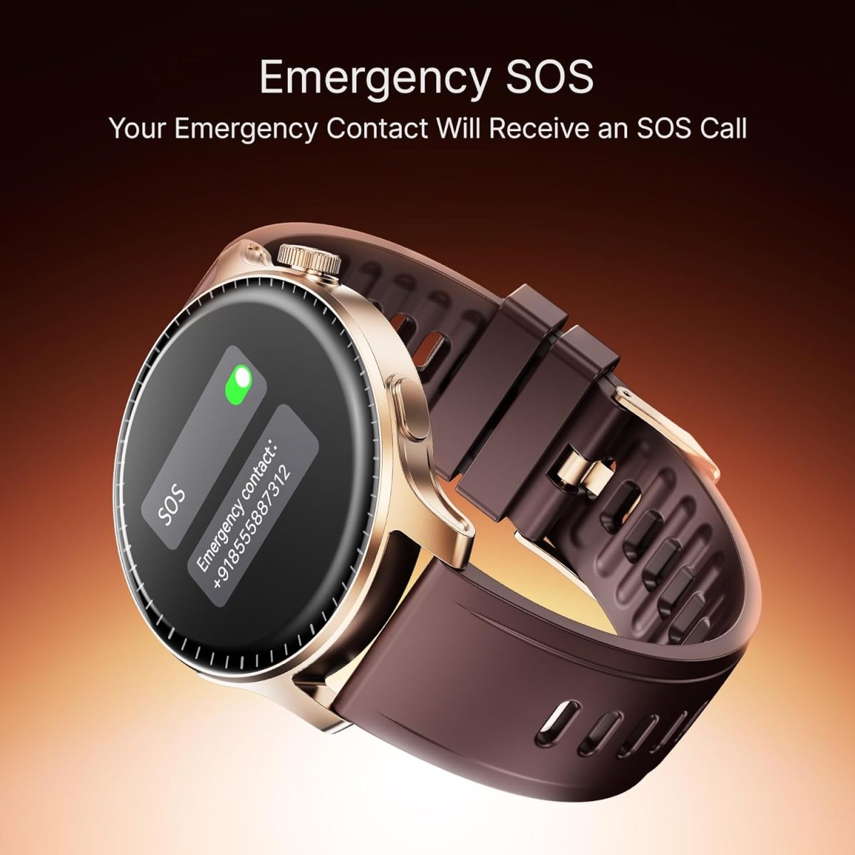 boAt New Launch Ultima Prime Smartwatch with 1.43" AMOLED Display, Personalized Fitness Nudges, Functional Crown,100+ Sports Modes, Watch Face Studio (Royal Berry), Brown - Image 7