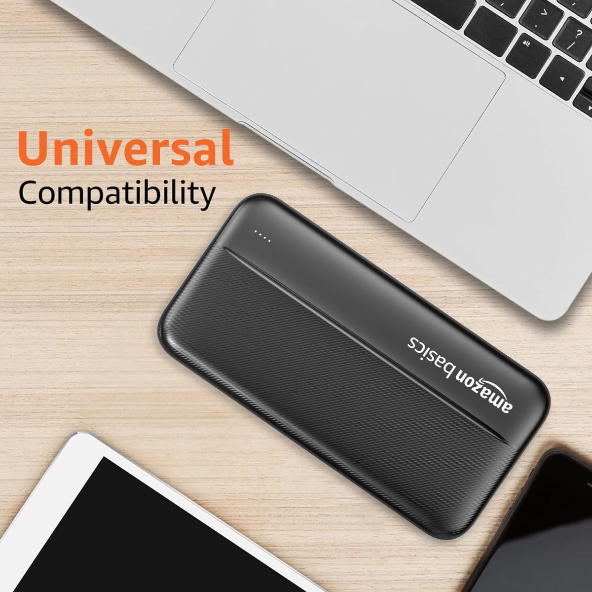 Amazon Basics 20000 mAh Power Bank | 22.5W Fast Charging | Dual Output & Input | Charge 3 Devices Simultaneously | for Smartphones, TWS Earbuds, Speakers, Tablets (Black) - Image 7