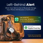 Portronics Worldtag Item Finder with Upto 1 Year Battery Life, Bluetooth Tracker,MFi Certified, Item Locater for Keys, Wallets, Luggage, Pets, Gadgets etc,Only iOS Compatible with Apple Find My App - Image 6