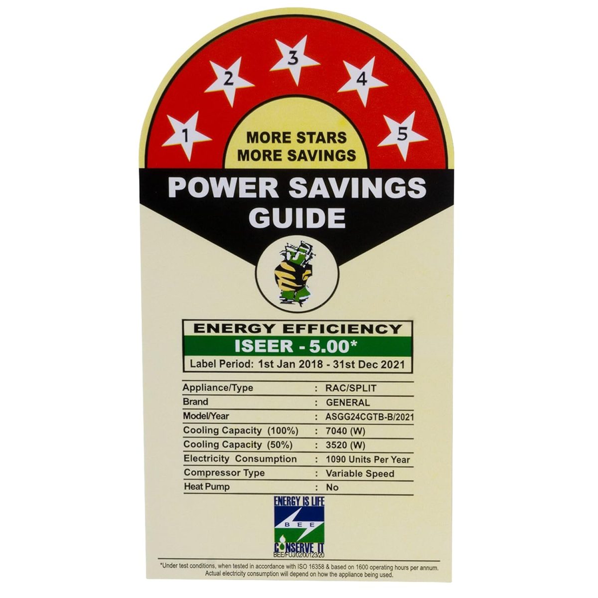 O General 2 Ton 5 Star Inverter Split AC (Copper Condenser, ASGG24CGTB-B, White) - Image 5