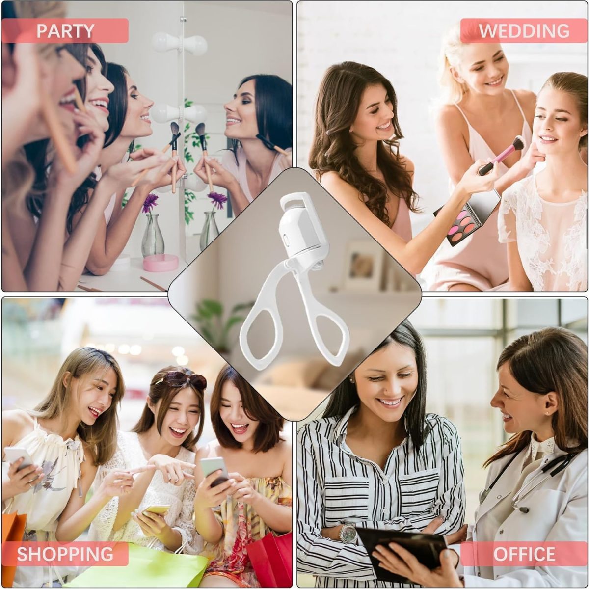 NIYANETAIL Heated Eyelash Curler, Electric Heated Lash Curler Rechargeable, 2 Heating Modes with Sensing Heating Silicone Pad, Portable Handheld Makeup Tools for Women - Image 2