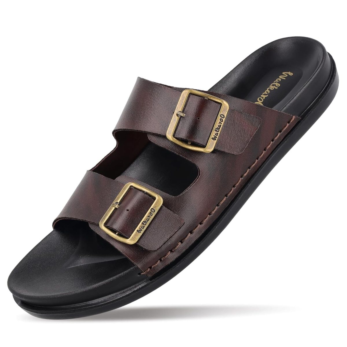 WALKAROO PLUS Bounceez Men's Fashion Sandal with Cushion Insole, Arch Support, Toe Seperator and Dual Buckle Straps for Casual Footwear - WE1337 - Image 8