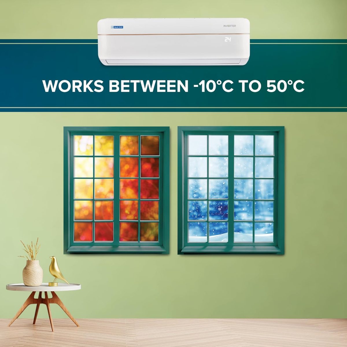 Blue Star 1.5 Ton 3 Star Hot and Cold, 60 Months Warranty, Inverter Split AC (Copper, Convertible 5 in 1 Cooling, Multi Sensors, Dust Filter, IC318VCUHC, White) - Image 5