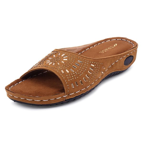TRASE Women Doctor Ortho Soft Fancy Slippers, Comfortable Sandals For Women, Lightweight Diabetic And Orthopedic Footwear, Ideal For Knee And Foot Pain Relief