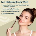GUBB Synthetic Bristle Fan Brush - Brown - Professional Makeup Brush for Precise Highlighting, Contouring, and Blending - Soft and Luxurious Bristles for Effortless Application - Ideal for Makeup Enthusiasts and Professionals - Image 5