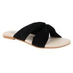 Shoetopia Girls Flat Slide Sandals – Soft Suede Knot Strap Casual Summer Slip-Ons for Everyday Comfort Stylish, |Footwear Lightweight| Durable Design Perfect for Casual Outings Women - Image 2