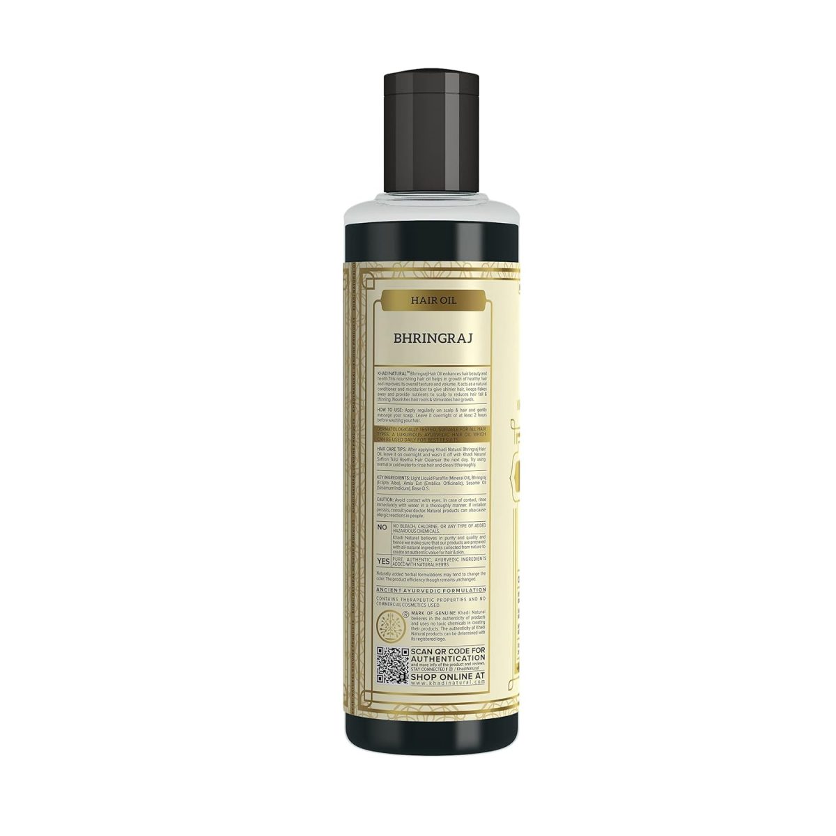 Khadi Natural Ayurvedic Bhringraj Hair Oil, 210ml - Image 2