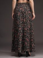 BADGER WINS Women Viscose Crepe Flared Printed Palazzo Elasticated Waist Loose-fit & Regular, Casual Wear (Free Size 28 to 42 Waist) - Image 4