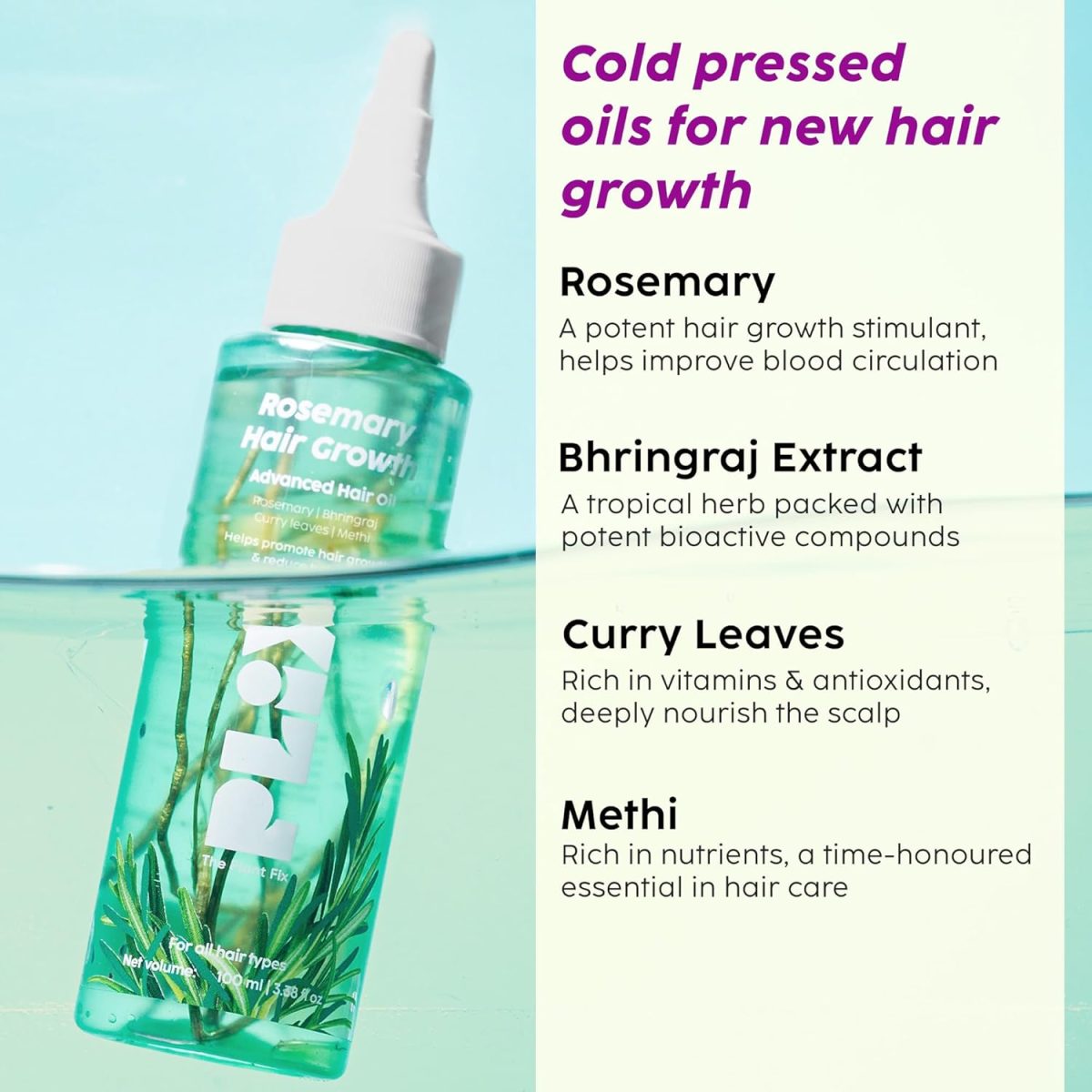 PLIX - THE PLANT FIX Rosemary Anti Hairfall Kit - Serum (30ml), Shampoo (200ml), Conditioner (175ml) & Oil (100ml) | For Hair Thinning, New Hair Growth & More Volume - Image 6