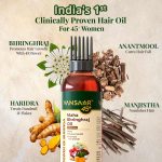 Vansaar 45+ Hair Oil- 100ml | With Maha Bhringhraj | Clinically Proven to Reduce Hair Fall & Increase Hair Growth | 26 Ayurvedic Herbs Slow Cooked in Tel Pak Vidhi | 4X Power of Bhringa | Free Kacchi Neem Comb - Image 4