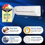 1.5 Ton 3 Star Adjustable Inverter Split AC(Copper, 183V Vectra Prism, 4-in-1 Adjustable Mode, White) - Image 5