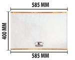 TIKSHA ENTERPRISES TOUGHENED Glass (585=585) 400 MM Compatible for Samsung Double Door Fridge RT 45-47 with Yellow Gold Bidding - Image 2