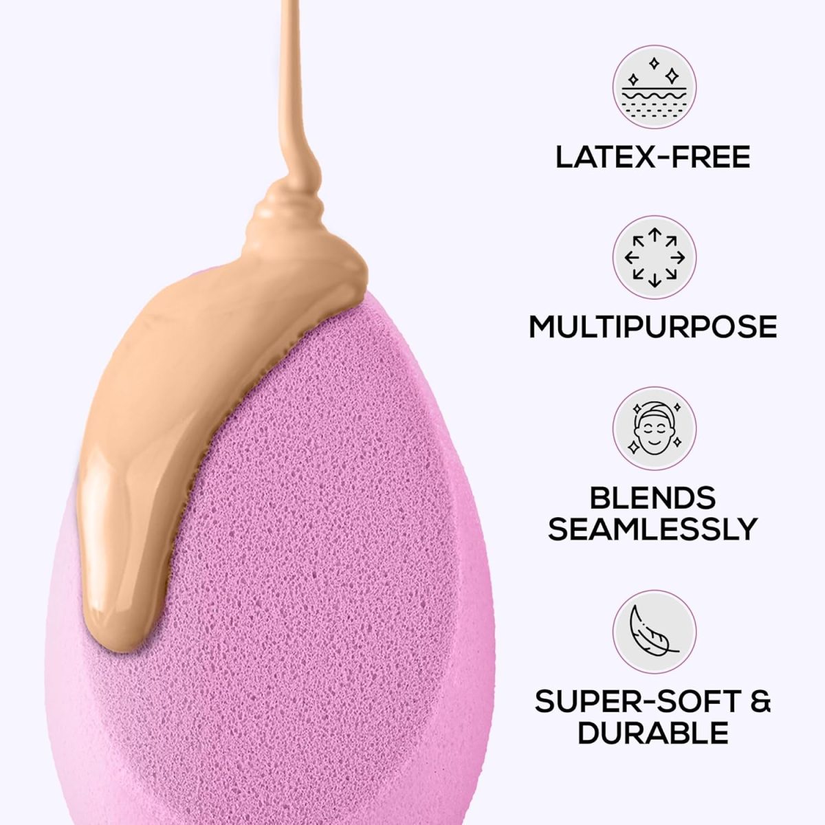 RENEE Makeup Superblender 1pc, Angled Edge Sponge For Effortless Application of Dry & Wet products, Latex Free & Cruelty-Free - Image 5
