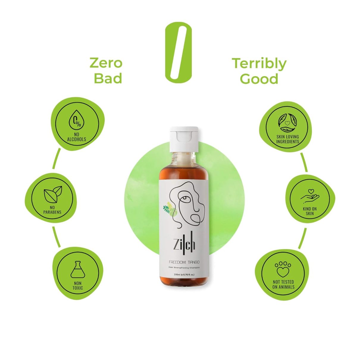 Zilch Freedom Tango Natural Vit C & Amla Hair Growth & Hairfall Control Shampoo, 200ml - Image 5