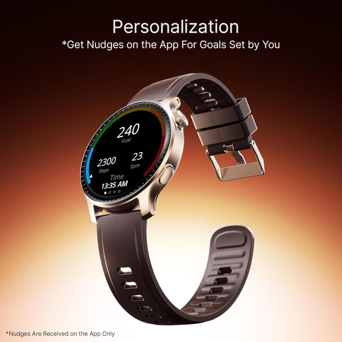 boAt New Launch Ultima Prime Smartwatch with 1.43" AMOLED Display, Personalized Fitness Nudges, Functional Crown,100+ Sports Modes, Watch Face Studio (Royal Berry), Brown - Image 8