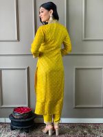 Naixa Women's Rayon Cotton Lining Embroidered Straight Kurta with Pant and Dupatta Sets (NX-470) - Image 4