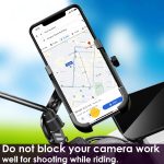 OTOROYS Metal CNC Bike Mount Holder Navigation 360 Degree Rotation Mirror Cradle for All Smartphones Bicycle, Motorcycle, Scooty (Black) - Image 4