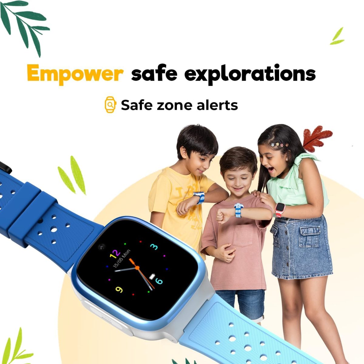 Noise Explorer Kids Smart Watch with GPS Tracking, 2-Way Video & Voice Calling, Safe Zone Alert, School Mode, SOS, Habit Formation, App for Parents (Captain Duo), Multicolor - Image 4