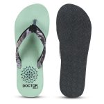 DOCTOR WALK Women's Floral Print Flip Flops, Mint Green, Comfort Platform Sandals - Image 9
