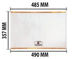 TIKSHA ENTERPRISES (485=490) 357 MM TOUGHENED Glass with Yellow Gold Bidding Compatible for LG Frost Free/Double Door T372JPZU/2019 for 350 to 400 Litre. Match Size Then Order. - Image 3