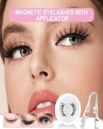 3PCS Magnetic Eyelashes for Women, Magnetic Lashes, Reusable Magnetic Lashes Kit with Applicator, No Glue Needed, Easy to Wear and Remove, Includes Cross and Dense Styles for a Natural Look - Image 3