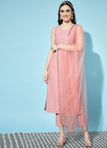 SHOPPING QUEEN Women's Silk Chikankari Kurta Pant with Dupatta - Image 2