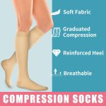 Copper Compression Socks Women & Men Circulation(6 pairs) - Best for Running, Nursing, Hiking, Recovery & Flight Socks - Image 5